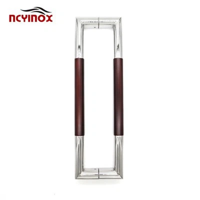 Gagang Pintu Kayu Kombinasi Stainless Steel Untuk Desain Modern