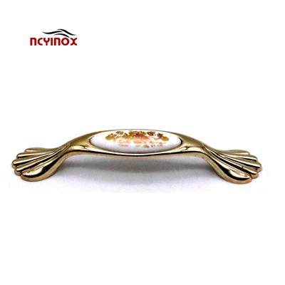 Golded Add Pattern Furniture Handle Pegangan Tarik Kabinet Populer