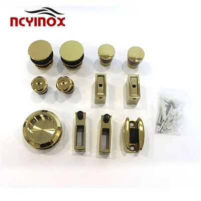 Stainless Steel Grade Dekoratif Sliding Door Hardware Kit Untuk Pintu Tunggal